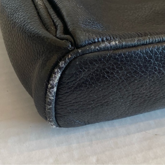 Francesco Biasia Vintage Black Italian Leather Handbag - Picture 4 of 16